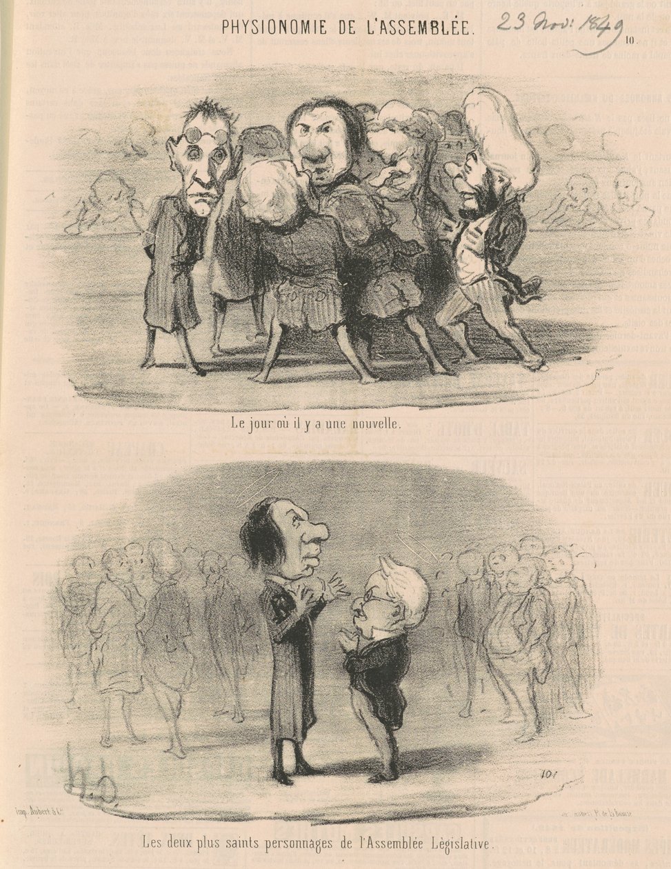 Der Tag, an dem es Neuigkeiten gibt von Honoré Daumier