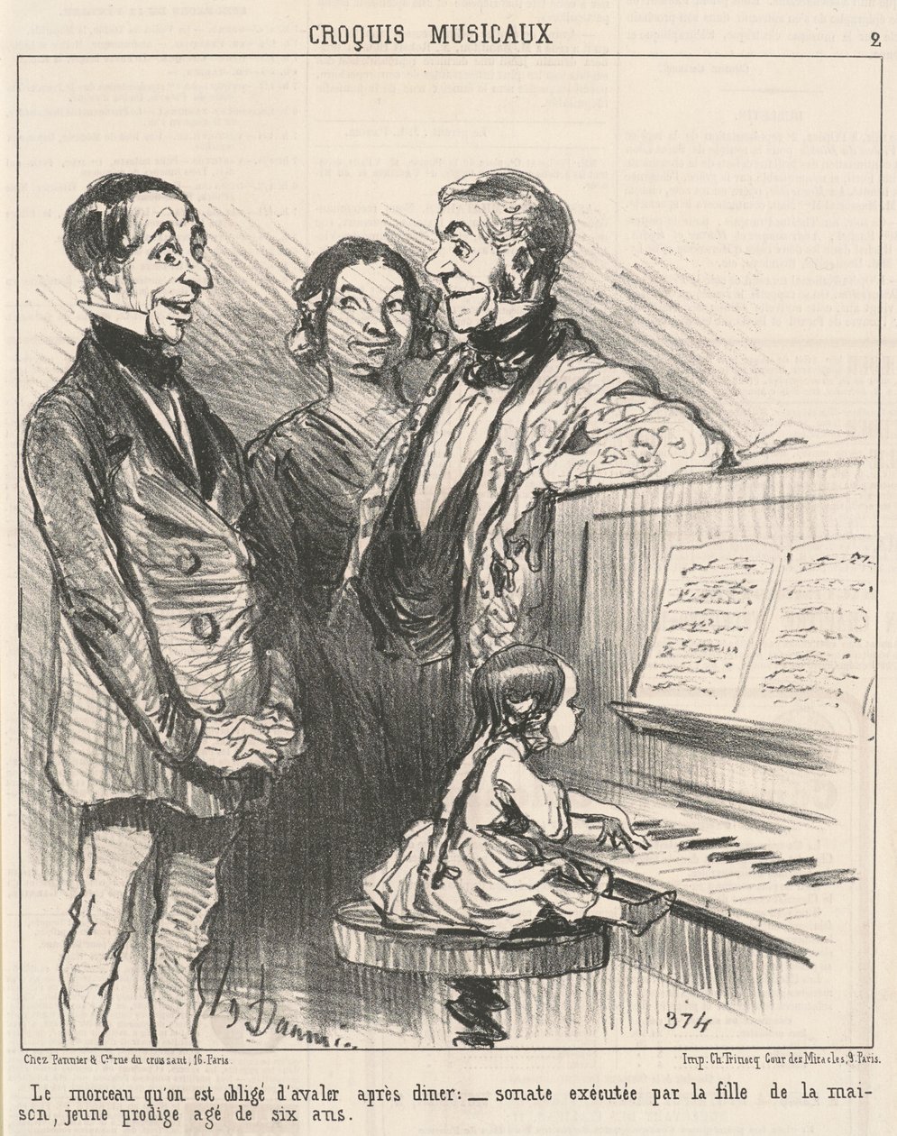 Das Stück, das man schlucken muss... von Honoré Daumier