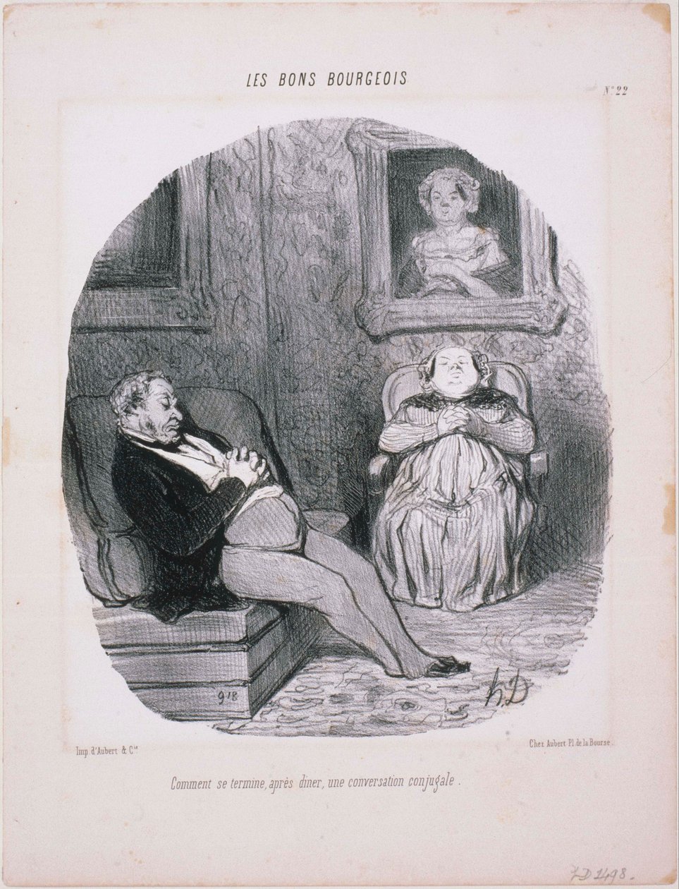 Die guten Bürger - Wie endet... Ein eheliches Gespräch von Honoré Daumier