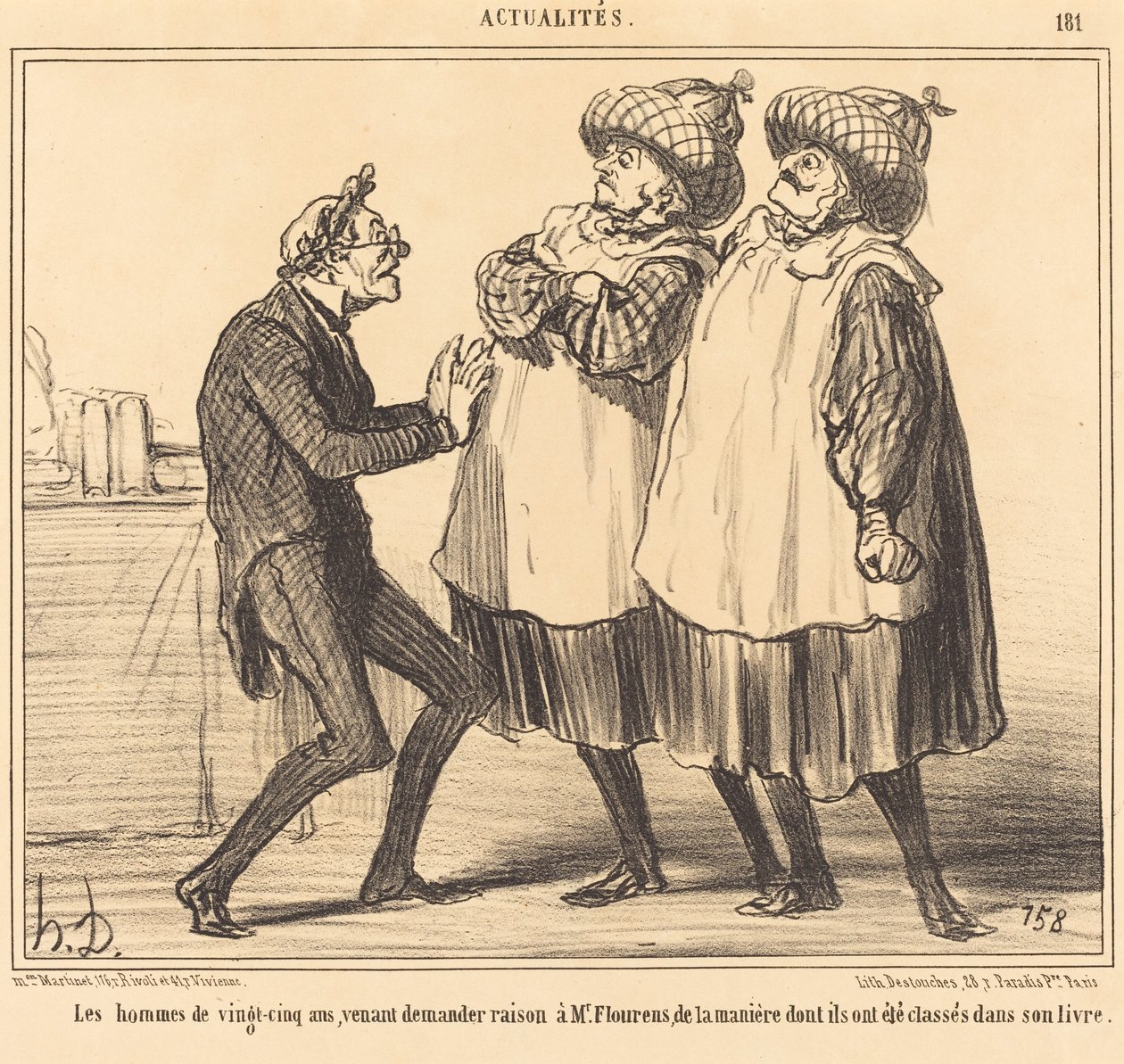 Die Männer von fünfundzwanzig Jahren... von Honoré Daumier