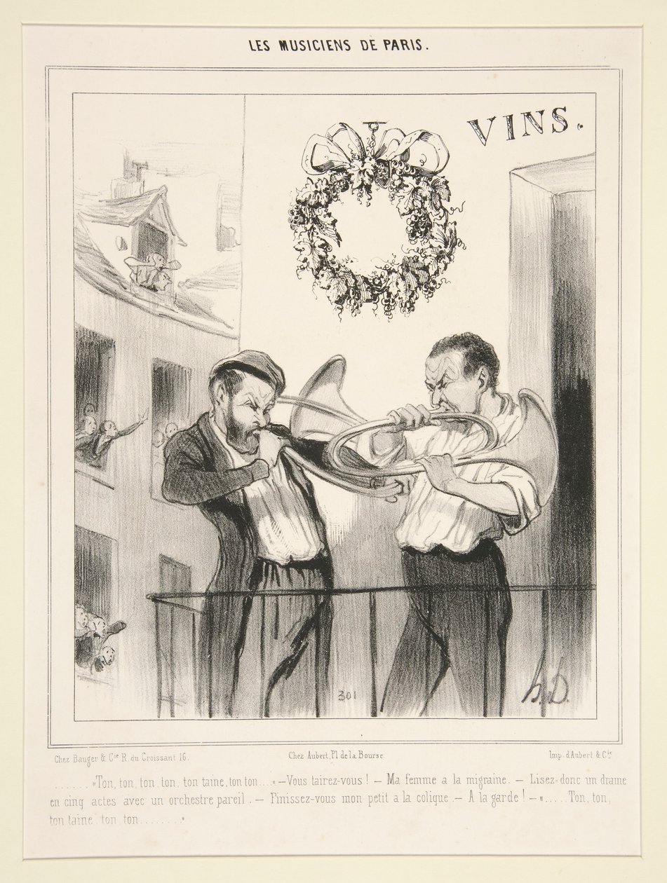 Die Musiker von Paris: Ton, ton, ton von Honoré Daumier
