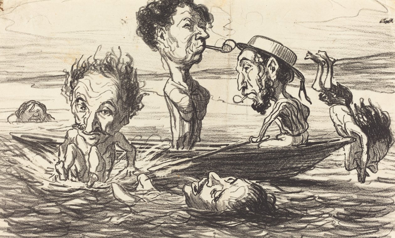 Die Tritonen der Seine von Honoré Daumier
