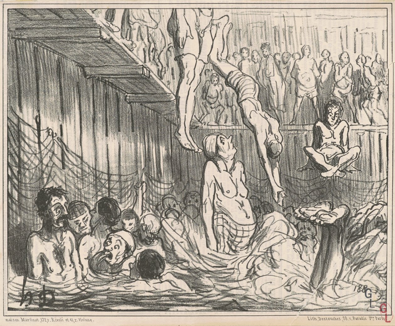 Die Bäder für vier Sous von Honoré Daumier