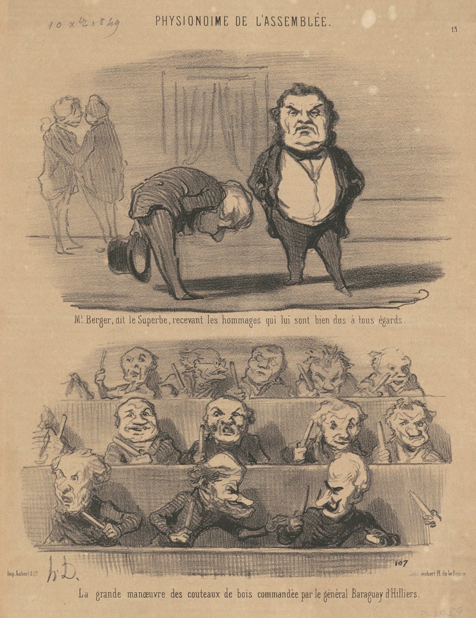 M. Berger, genannt der Prächtige von Honoré Daumier