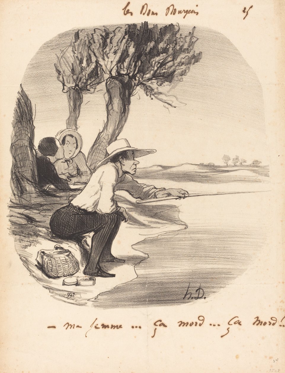 Meine Frau... es beißt... es beißt! von Honoré Daumier