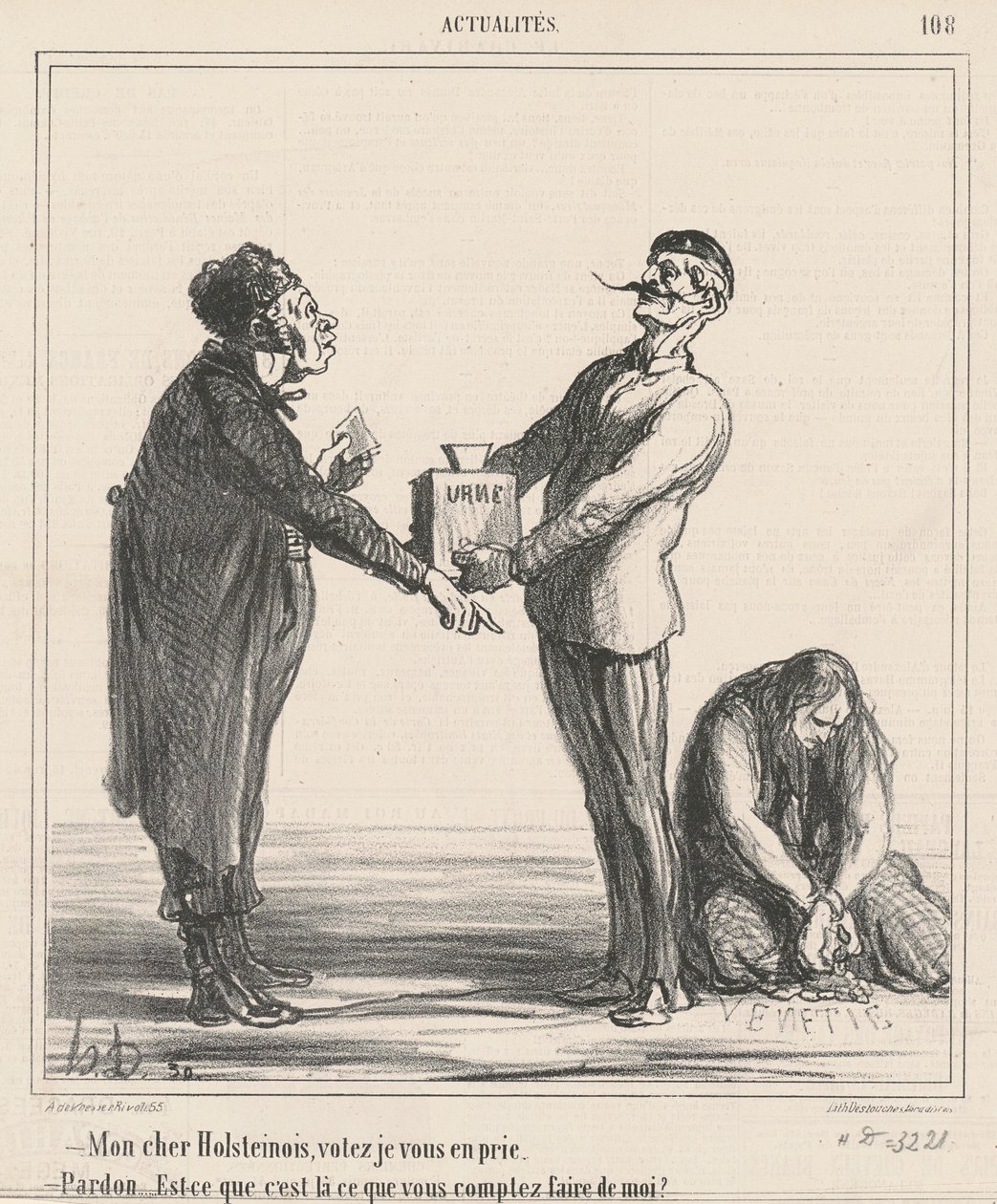 Mein lieber Holsteiner, stimmen Sie bitte ... von Honoré Daumier