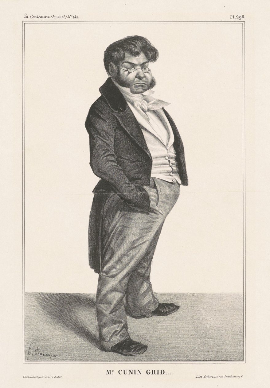 Herr Cunin Grid...(Cunin-Gridaine) von Honoré Daumier
