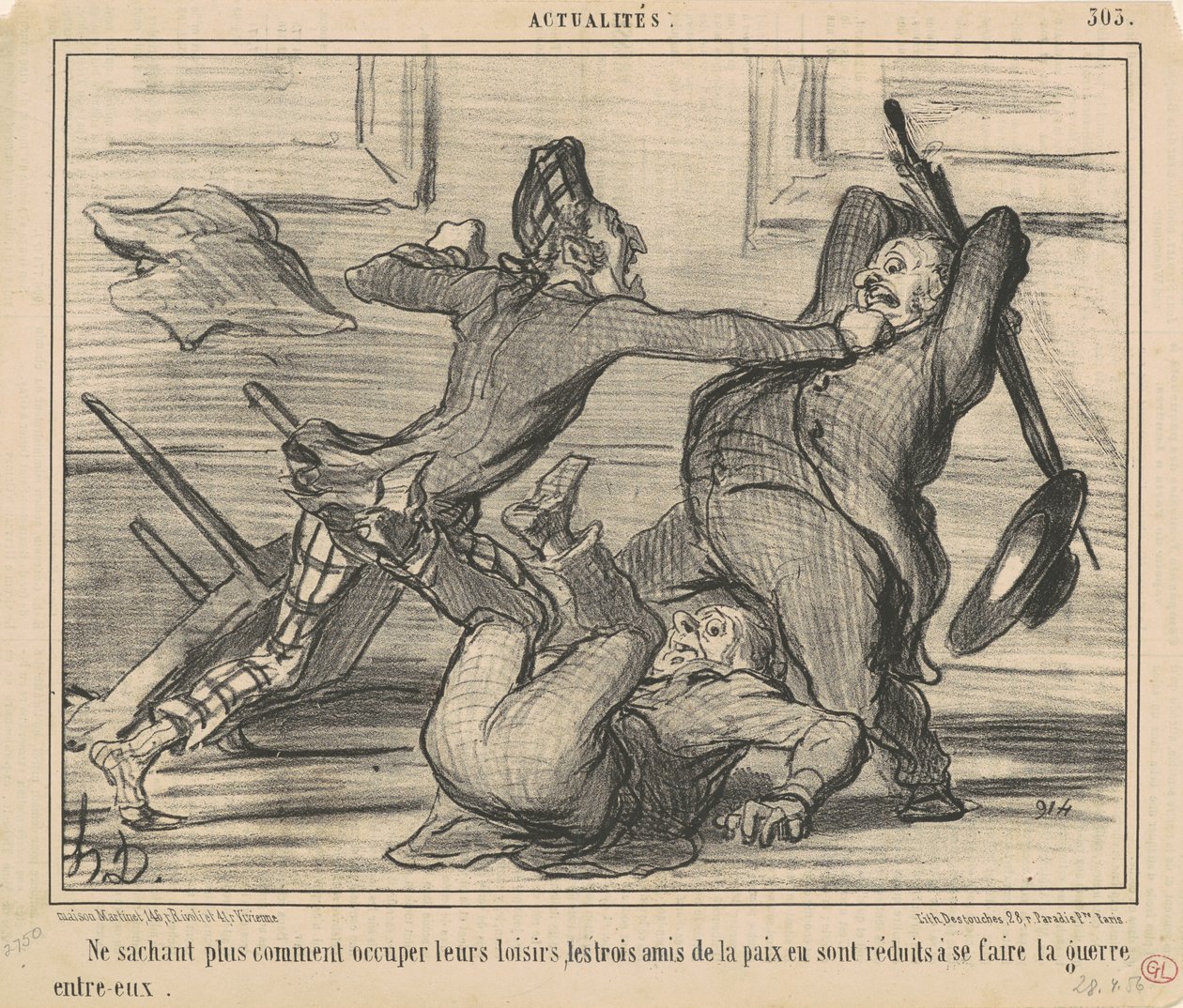 Nicht mehr wissen, wie sie ihre Freizeit nutzen sollen ... von Honoré Daumier