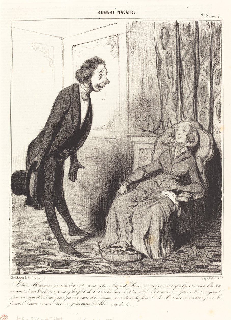 Ja, Madame, ich bin ganz unserem... Prinzen ergeben... von Honoré Daumier