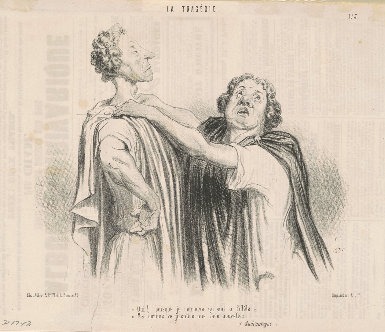 Ja! Da ich einen so treuen Freund finde ... von Honoré Daumier