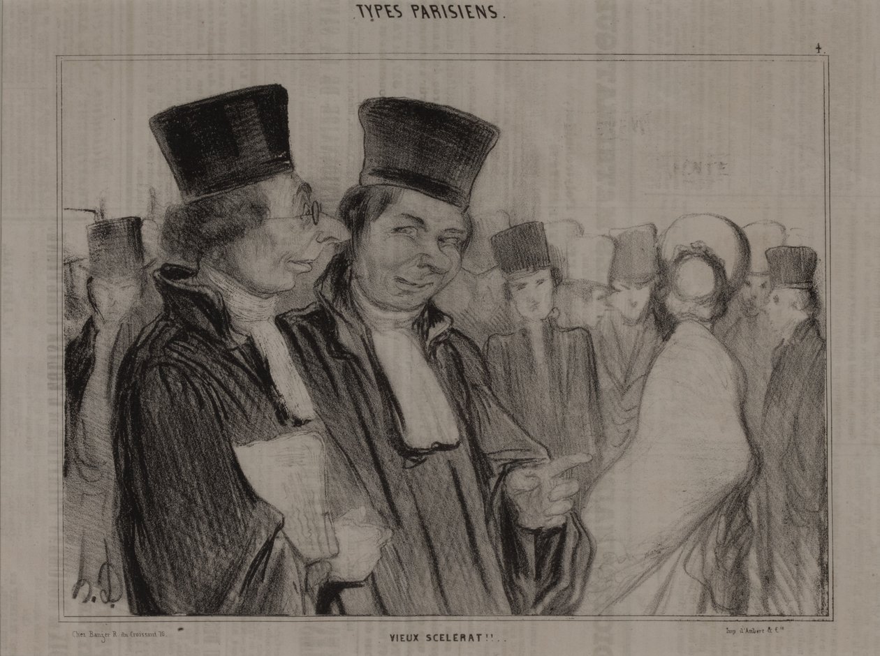 Pariser Typen, Nr. 4: Alter Schurke! von Honoré Daumier