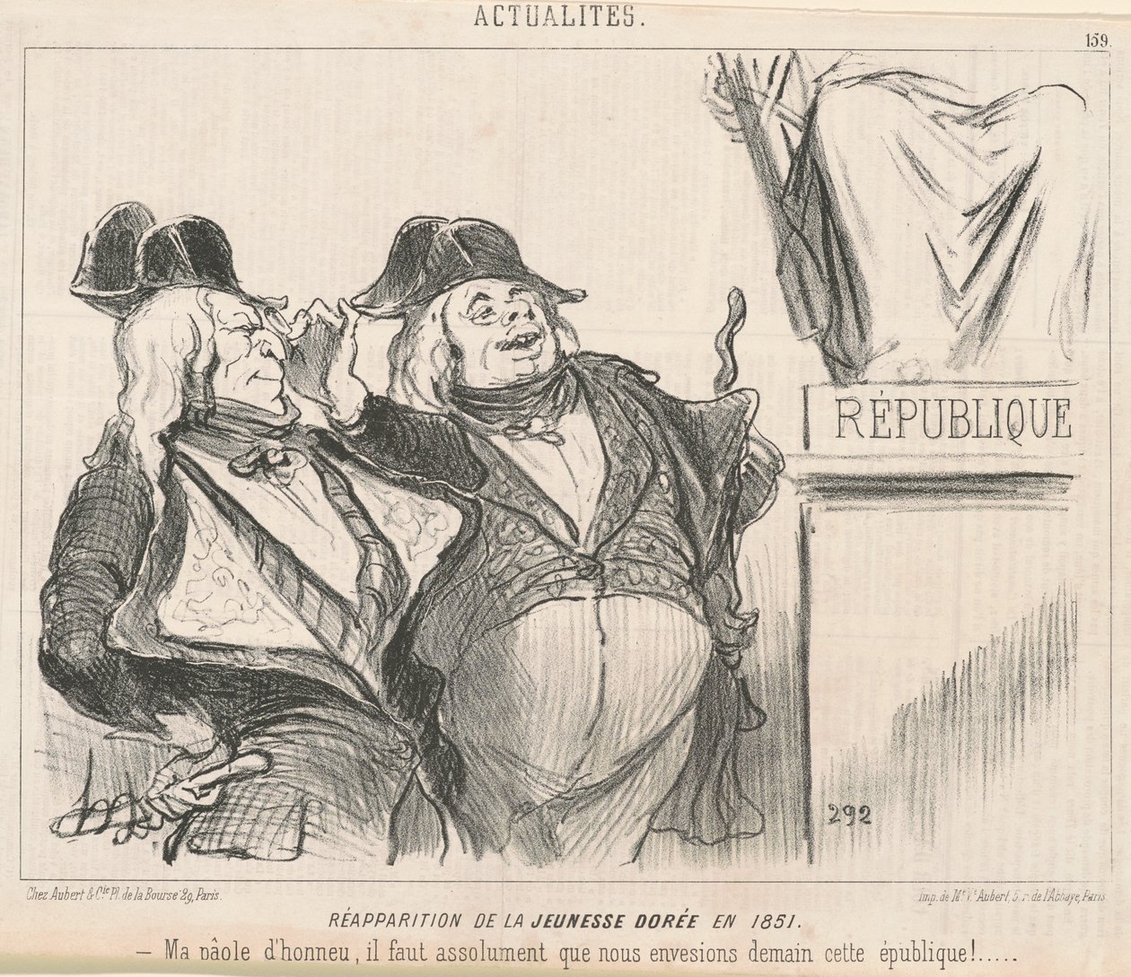 Wiederauftauchen der goldenen Jugend im Jahr 1851 von Honoré Daumier