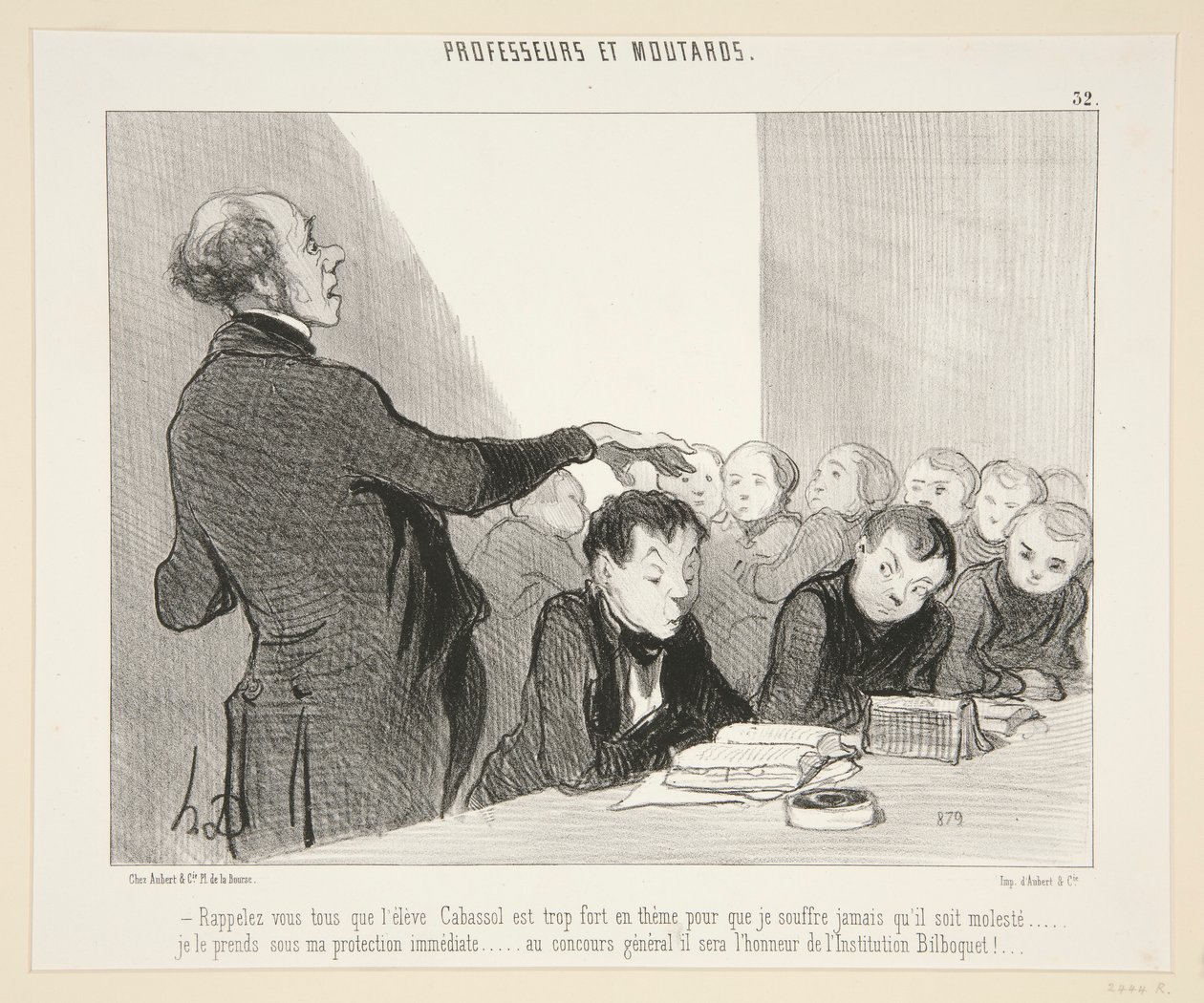Erinnert euch alle daran, dass der Schüler Cabussol... - Nr. 32 von Professeurs et Moutards von Honoré Daumier