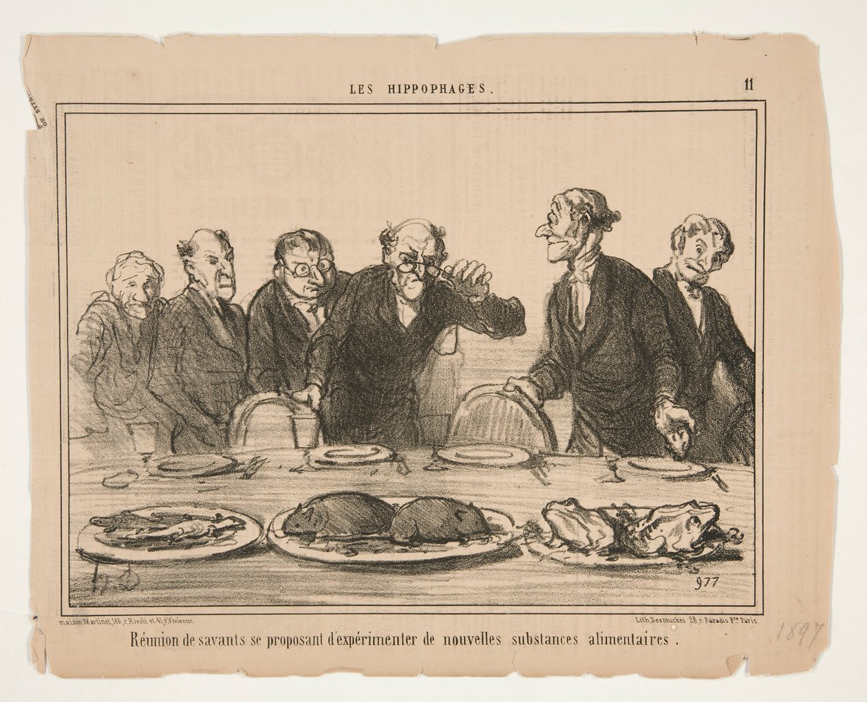 Versammlung von Gelehrten von Honoré Daumier