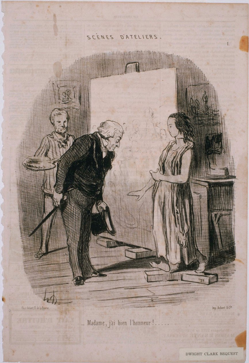Atelierszenen - Madame, ich habe die Ehre! von Honoré Daumier