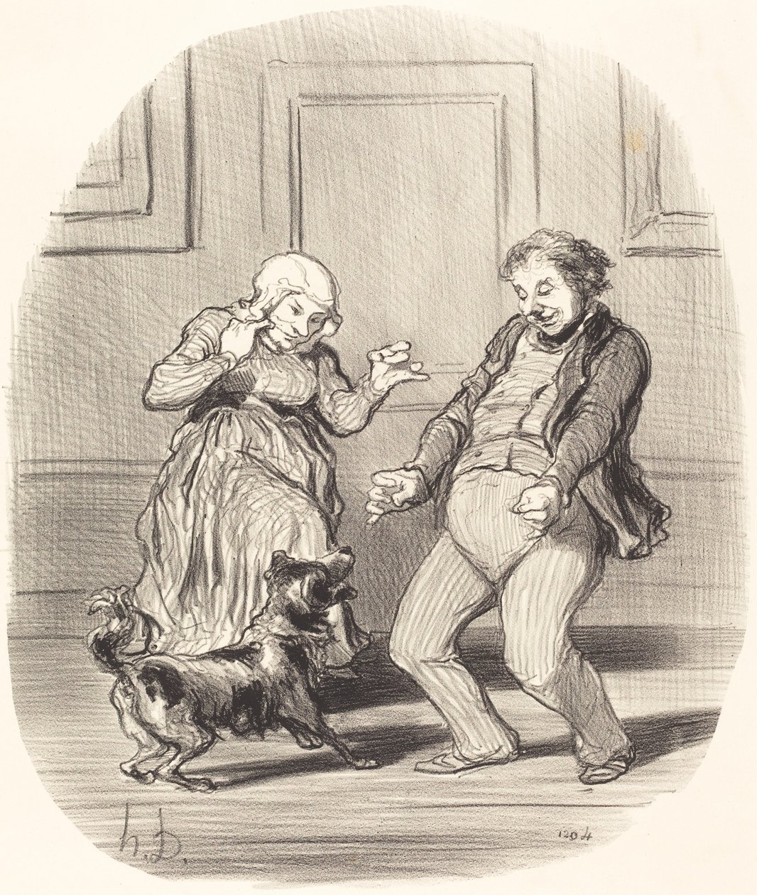 Freude über das Ende der Hundstage von Honoré Daumier