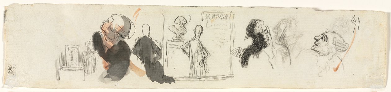 Skizzen verschiedener Figuren, drittes Viertel des 19. Jahrhunderts von Honoré Daumier