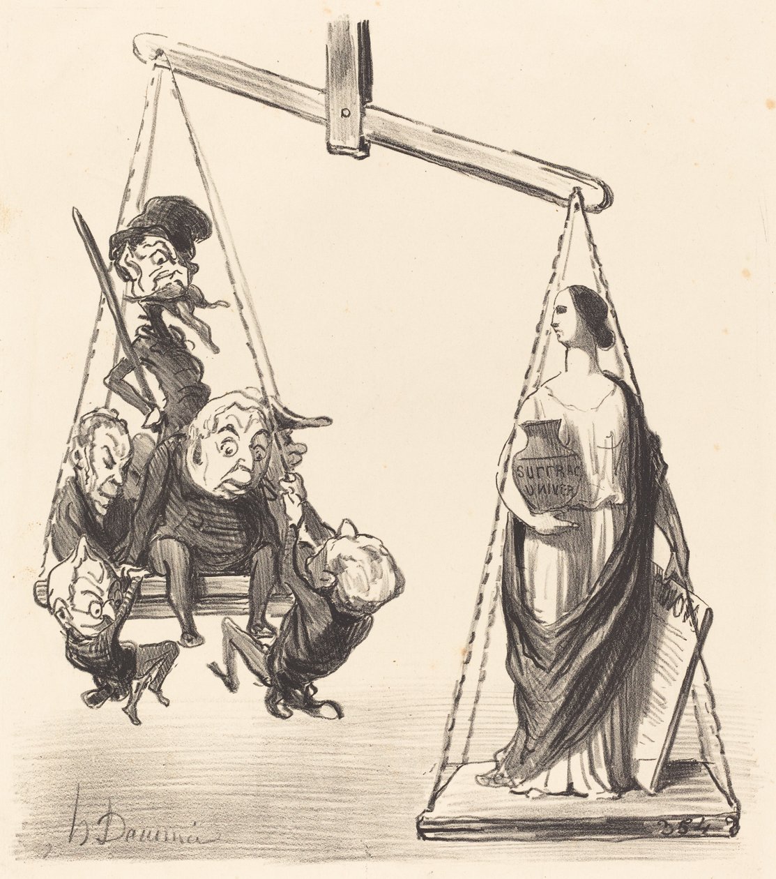 Allgemeines Wahlrecht von Honoré Daumier