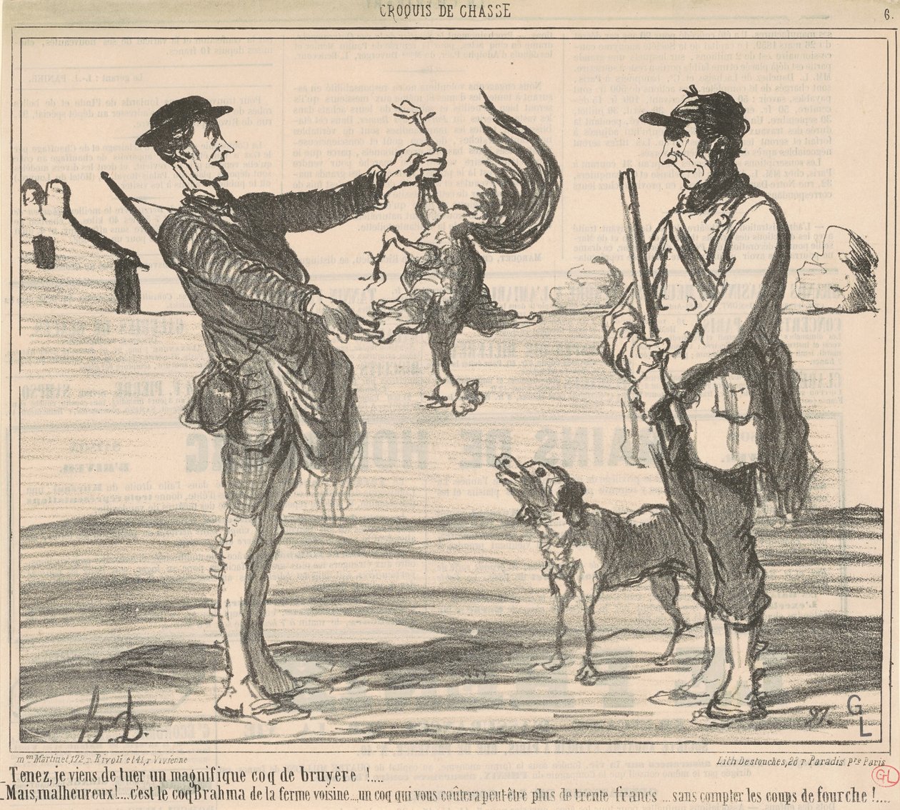 Hier, ich habe gerade ein prächtiges ... von Honoré Daumier