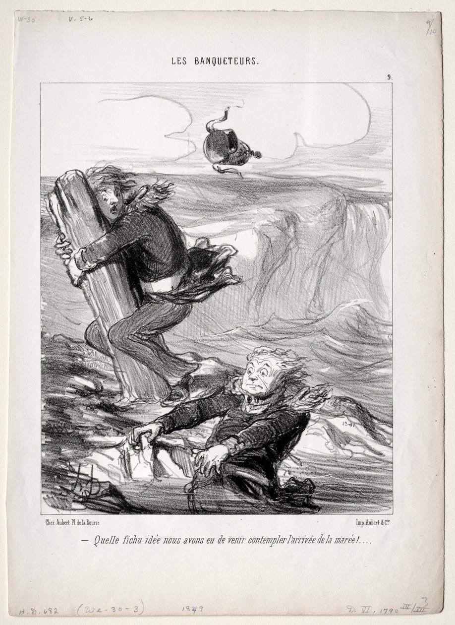 Die Bankettgäste, Platte 9: Was für eine erbärmliche Idee wir haben..., 1849 von Honoré Daumier
