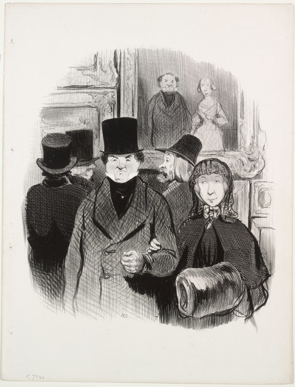 Die schönen Tage des Lebens, Platte 59: Wenn das eigene Porträt im Salon ist von Honoré Daumier