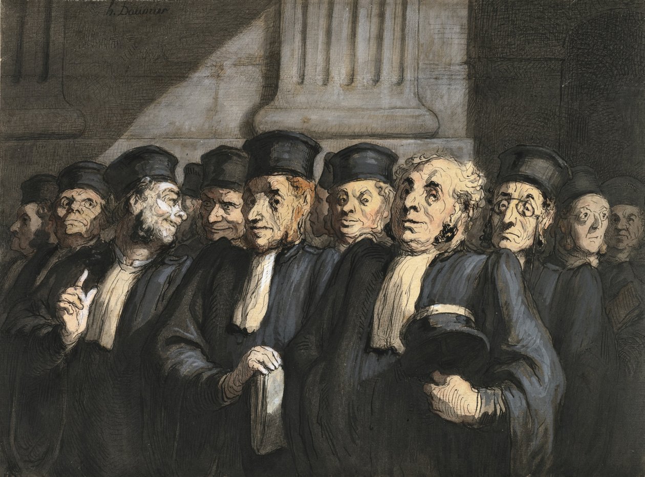 Die Anwälte der Anklage, frühe 1860er Jahre von Honoré Daumier