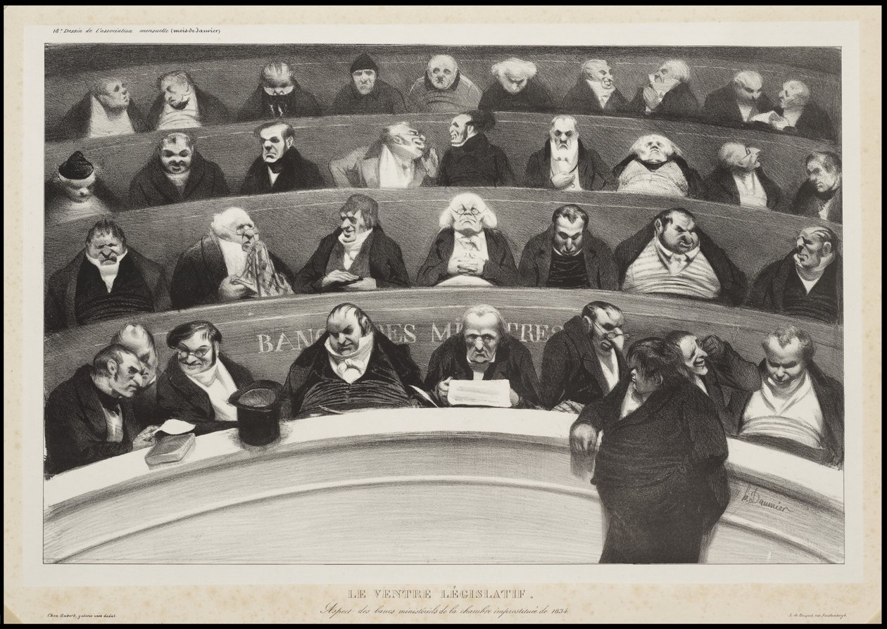 Der gesetzgebende Bauch, 1834 von Honoré Daumier