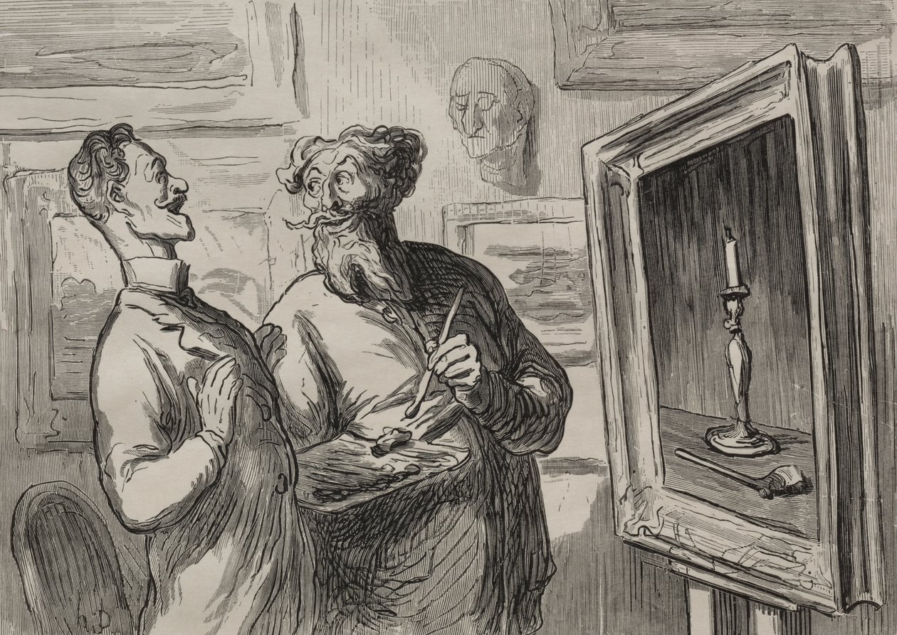 Die Maler: Ein Realist findet immer einen anderen Realisten, der ihn bewundert von Honoré Daumier