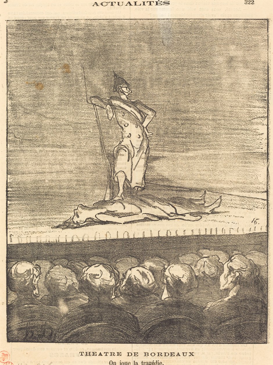 Theater von Bordeaux - Tragödie von Honoré Daumier