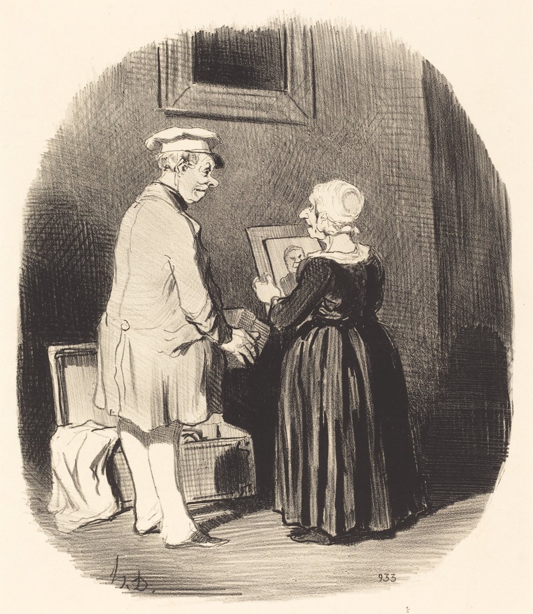 Hier, meine Frau, hier ist mein Porträt... von Honoré Daumier
