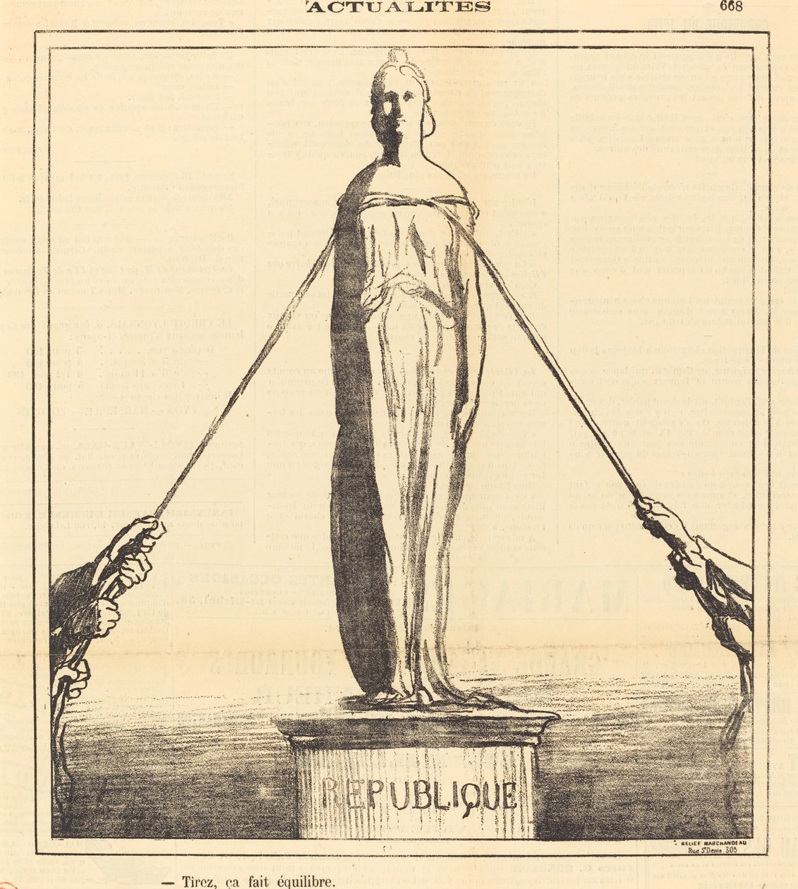 Tirez, das macht Gleichgewicht von Honoré Daumier