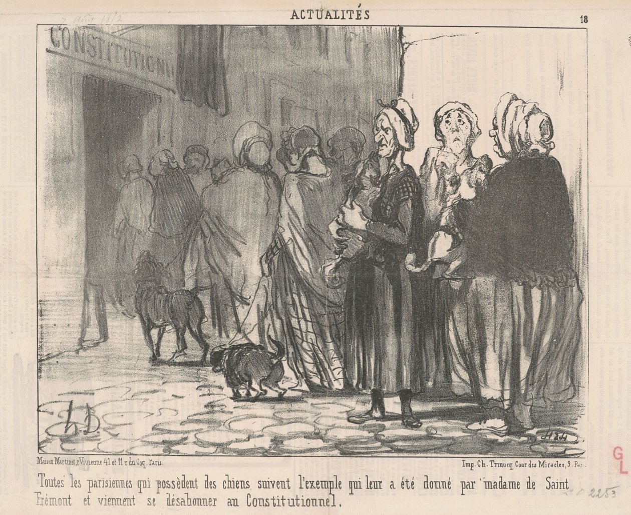Alle Pariserinnen, die Hunde besitzen ... von Honoré Daumier