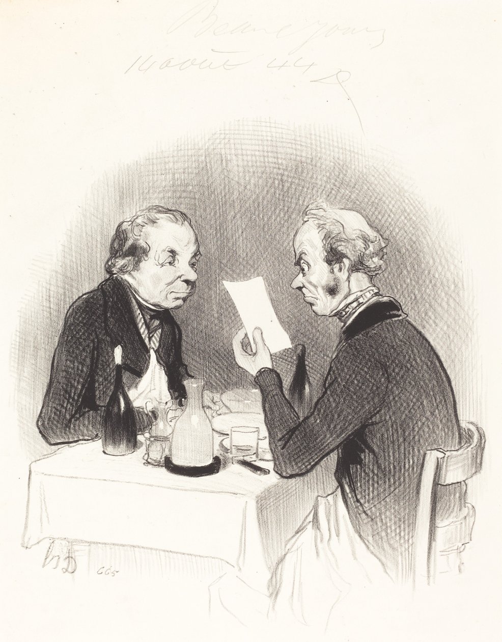 Ein mageres Abendessen von Honoré Daumier