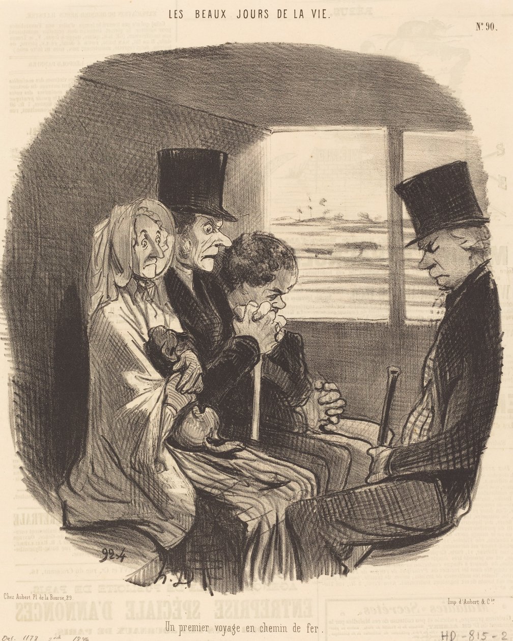 Eine erste Zugreise von Honoré Daumier
