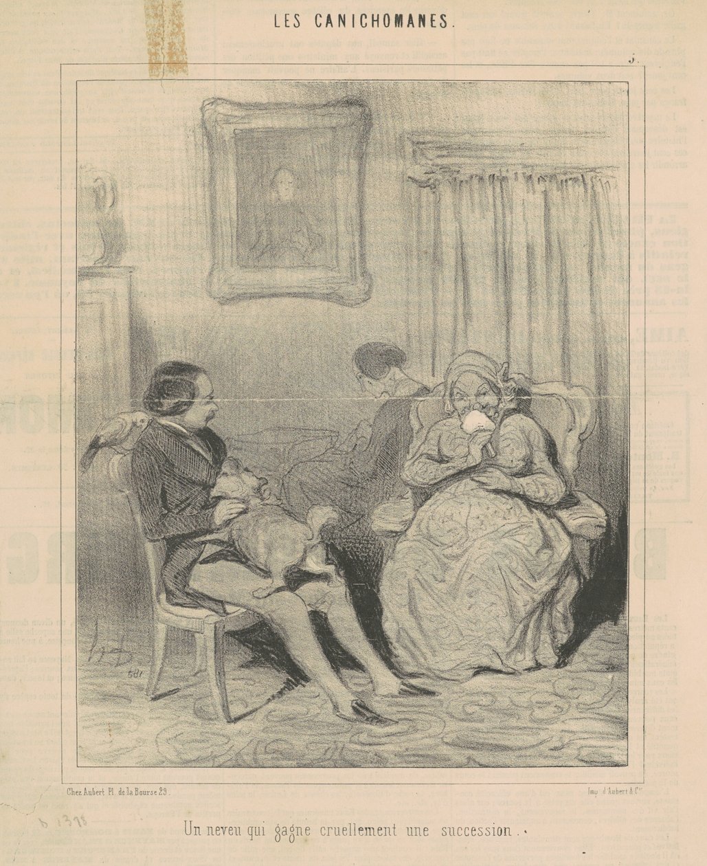 Ein Neffe, der grausam eine Erbschaft gewinnt von Honoré Daumier
