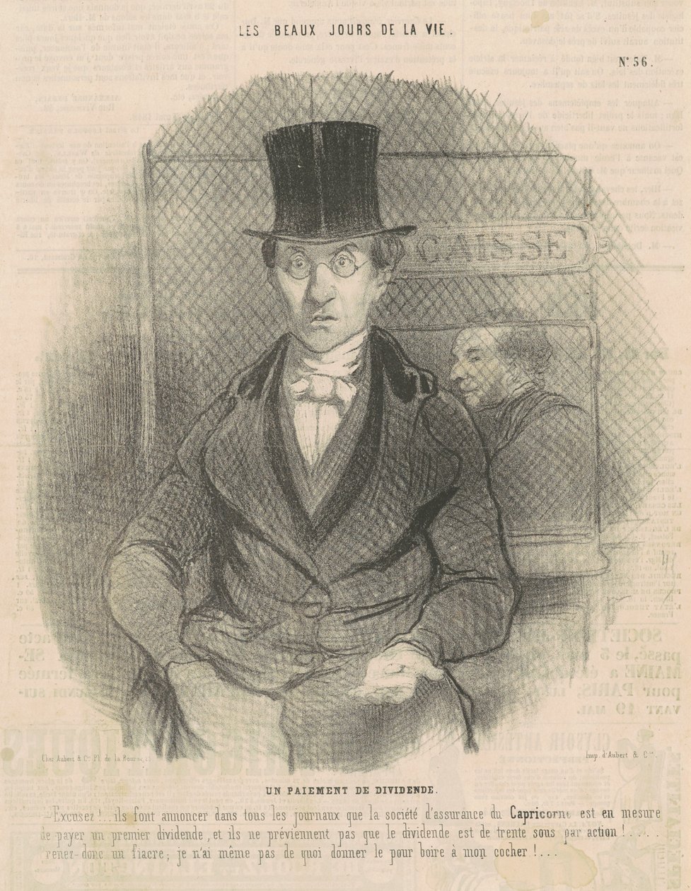 Eine Dividendenauszahlung von Honoré Daumier