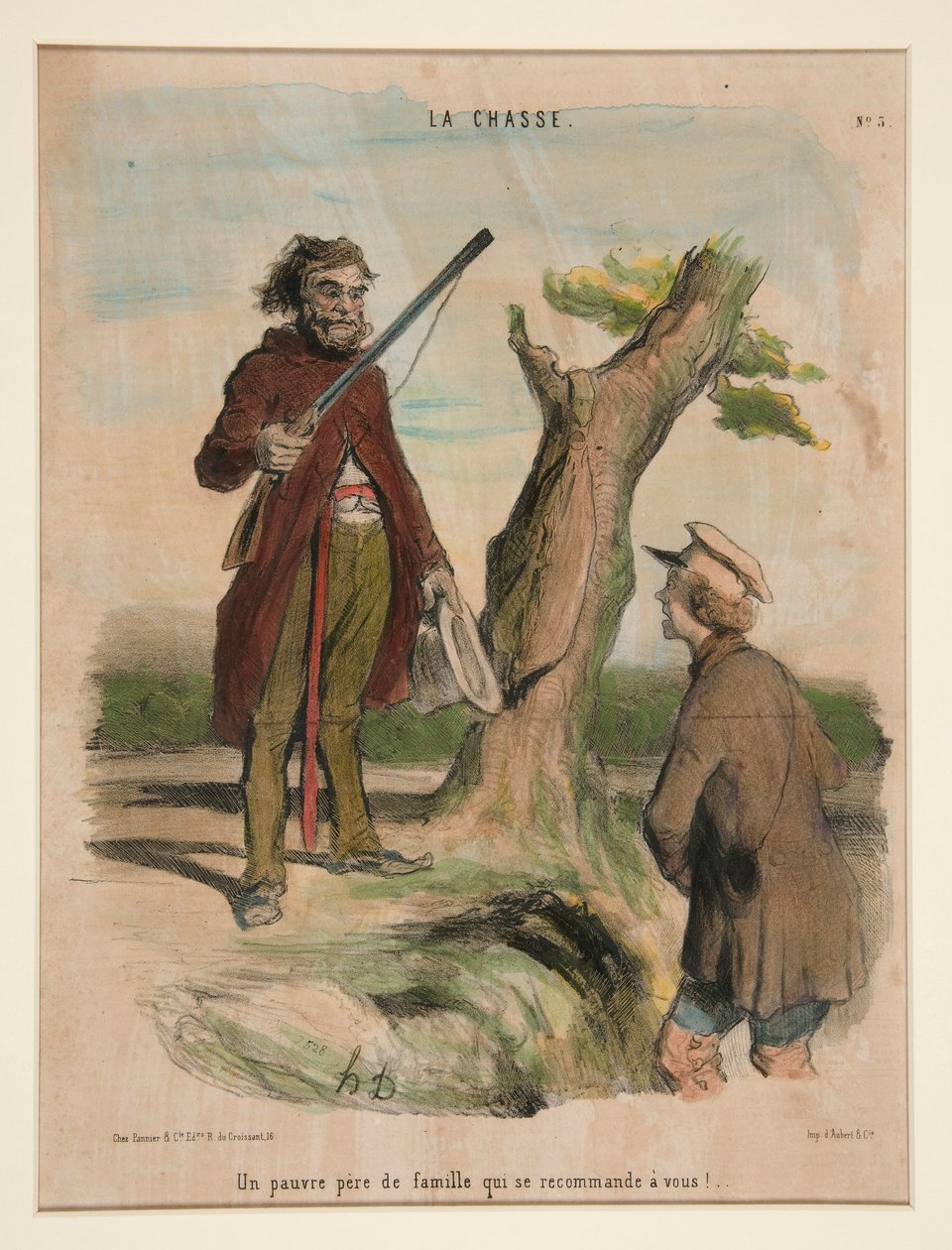 Ein armer Familienvater, der um Hilfe bittet! von Honoré Daumier
