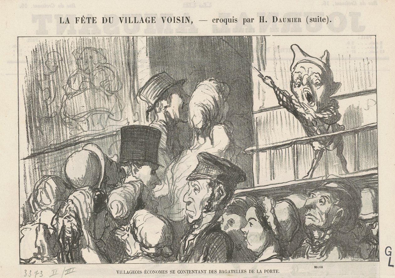 Sparsame Dorfbewohner sind zufrieden ... ; Auf dem Land gibt es keine Kutscherstreiks ... von Honoré Daumier