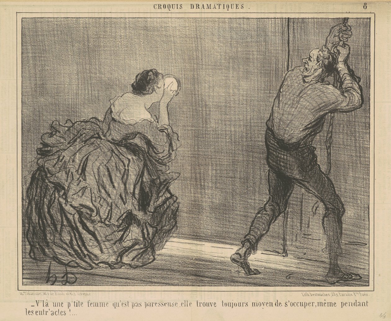 Da ist eine kleine Frau, die nicht faul ist ... von Honoré Daumier