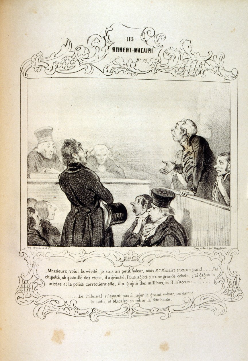 Illustrationen über Ideen und Legenden Philipon unter dem Titel Les Cent und Robert Macaire von Honoré Daumier