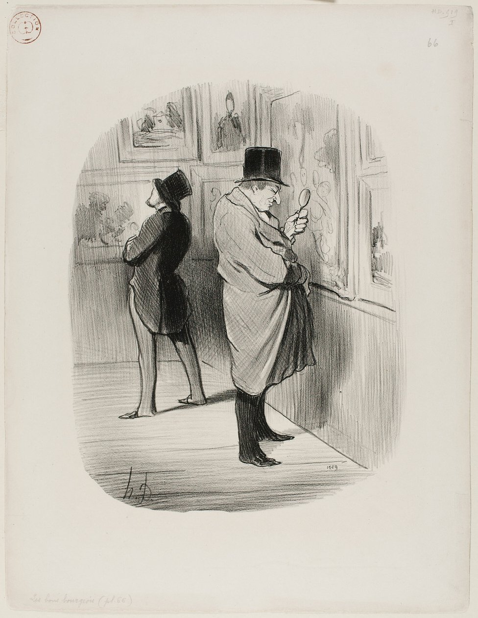 Ein wahrer Kunstliebhaber, Platte 66 aus Les Bons Bourgeois von Honoré Victorin Daumier