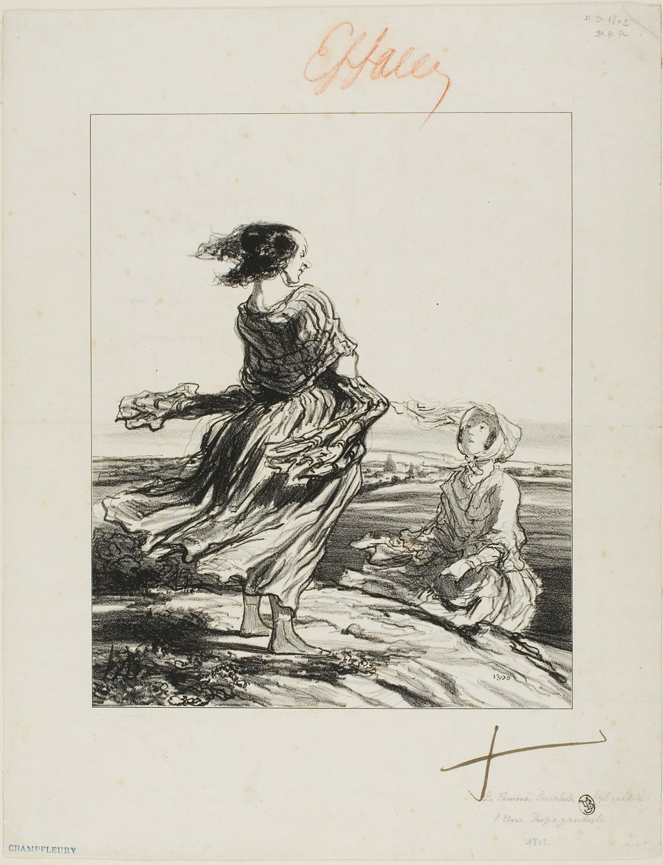 Eine Aktivistin, aus Les Femmes Socialistes von Honoré Victorin Daumier