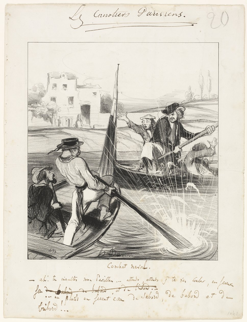 Seeschlacht von Honoré Victorin Daumier