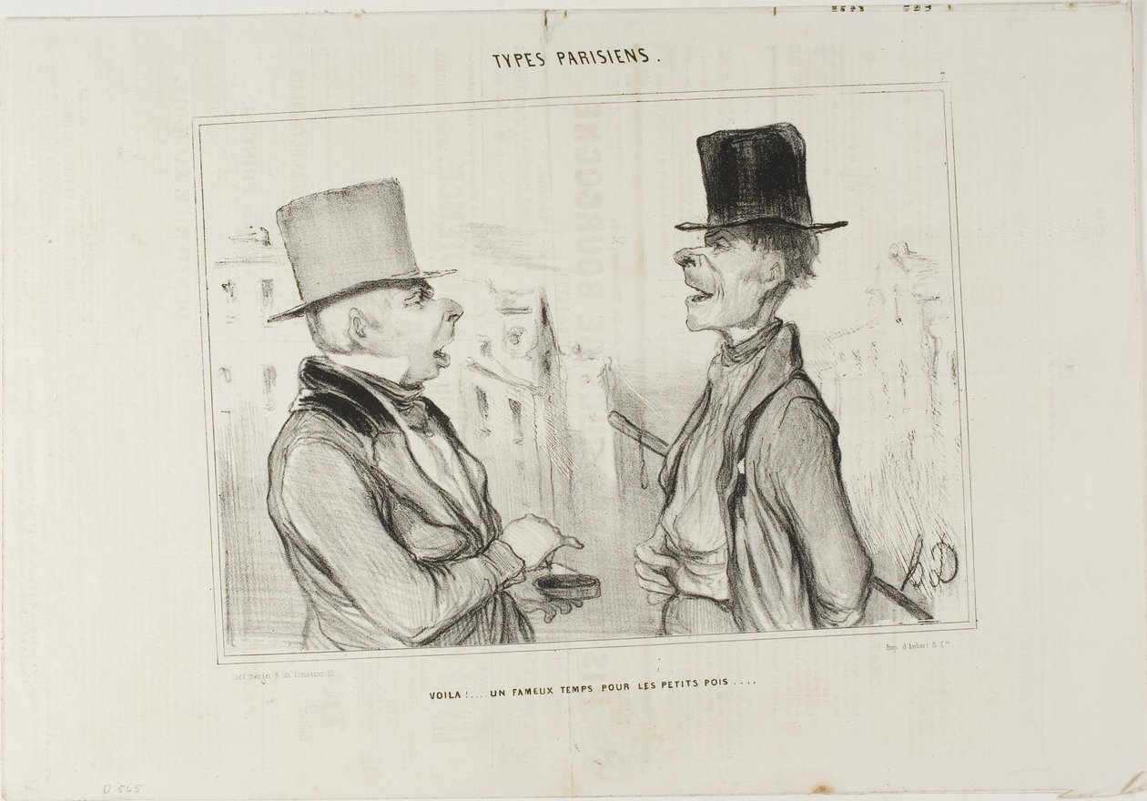 Große Zeiten für kleine Fische, Platte 7 aus Types Parisiens von Honoré Victorin Daumier