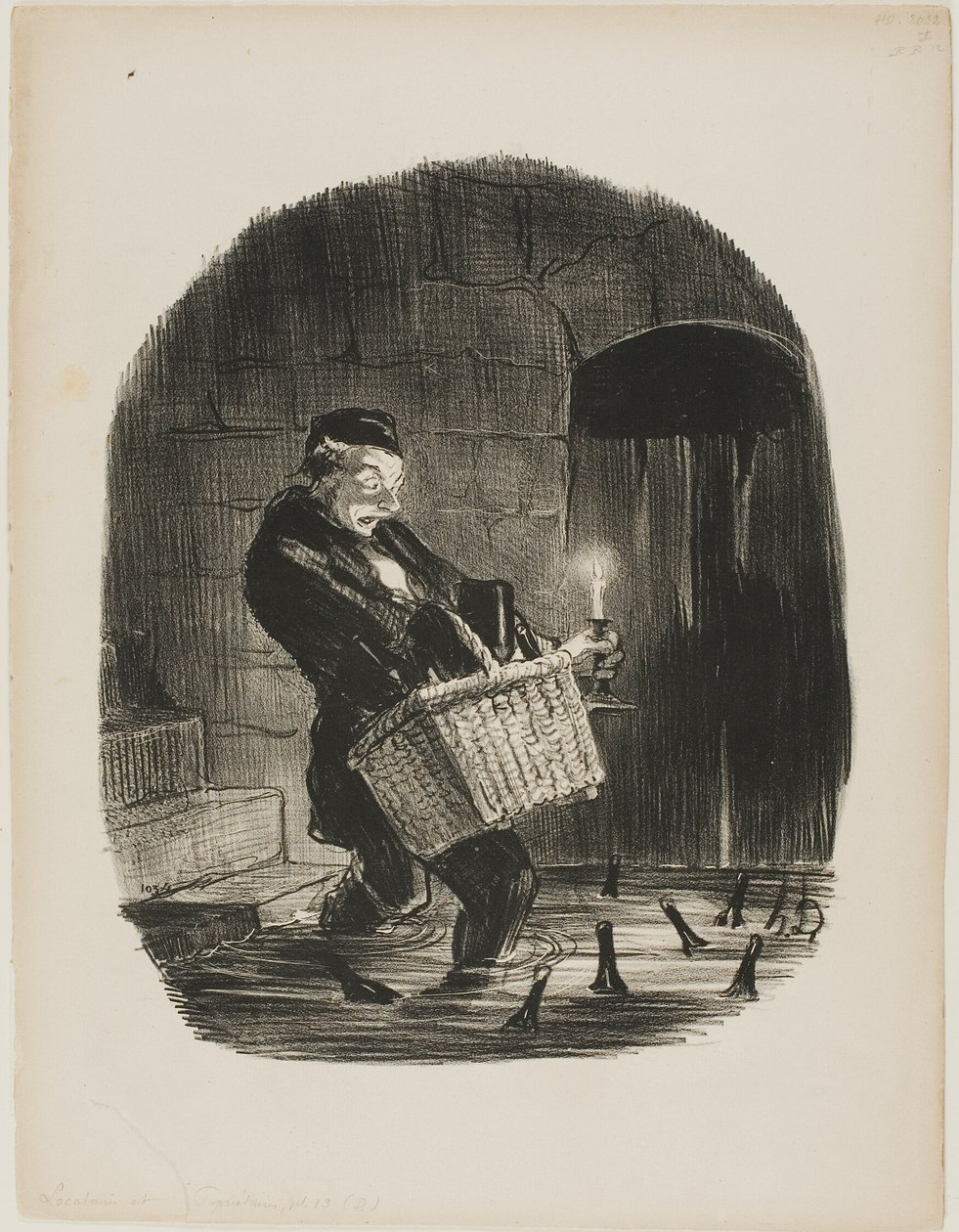 Es ist unpraktisch, eine Wohnung in Flussnähe zu mieten, Platte 13 aus Locataires et Propriétaires von Honoré Victorin Daumier