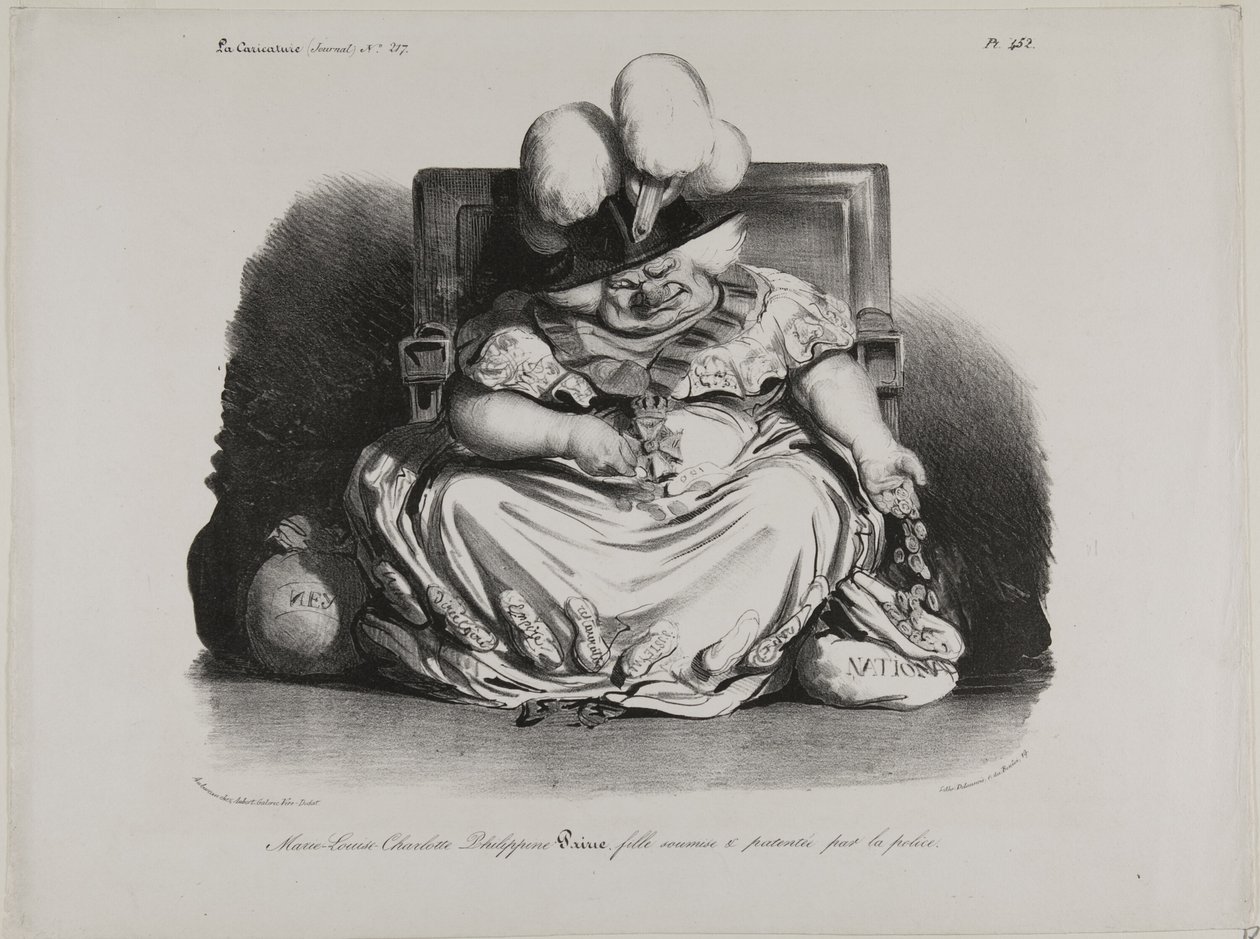 Marie Louise Charlotte Philippine Pairie, Prostituierte, von der Polizei lizenziert von Honoré Victorin Daumier