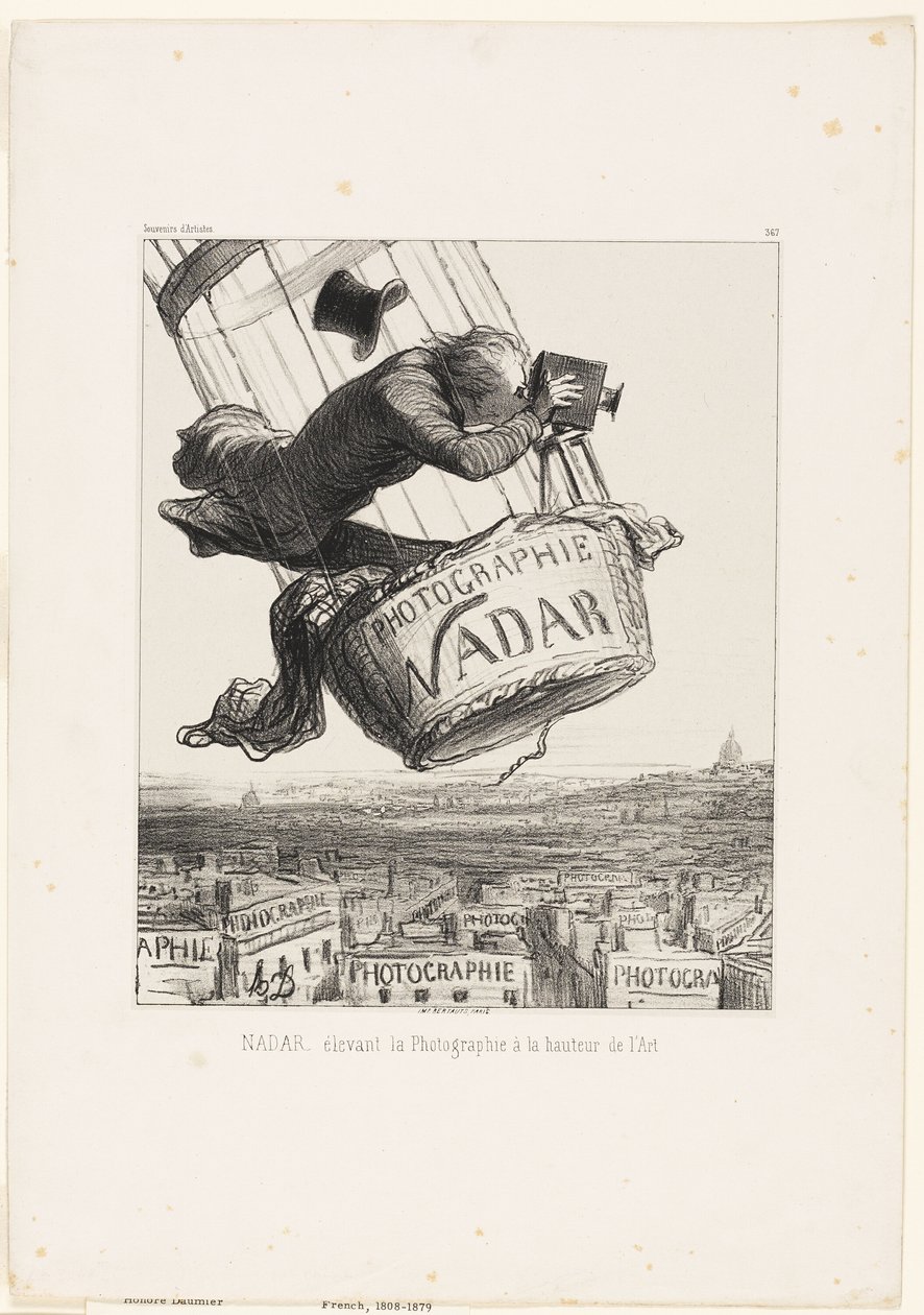 Nadar erhebt die Fotografie zur Kunst, Tafel 367 aus Souvenirs d’artistes von Honoré Victorin Daumier