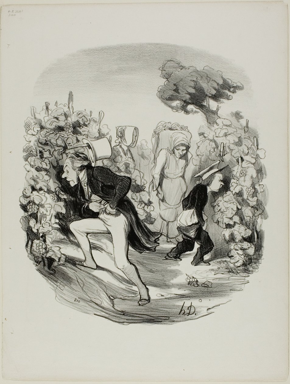 Oh Mist! ... die Trauben sind dieses Jahr wirklich nicht gut!, Platte 24 aus Pastorales von Honoré Victorin Daumier