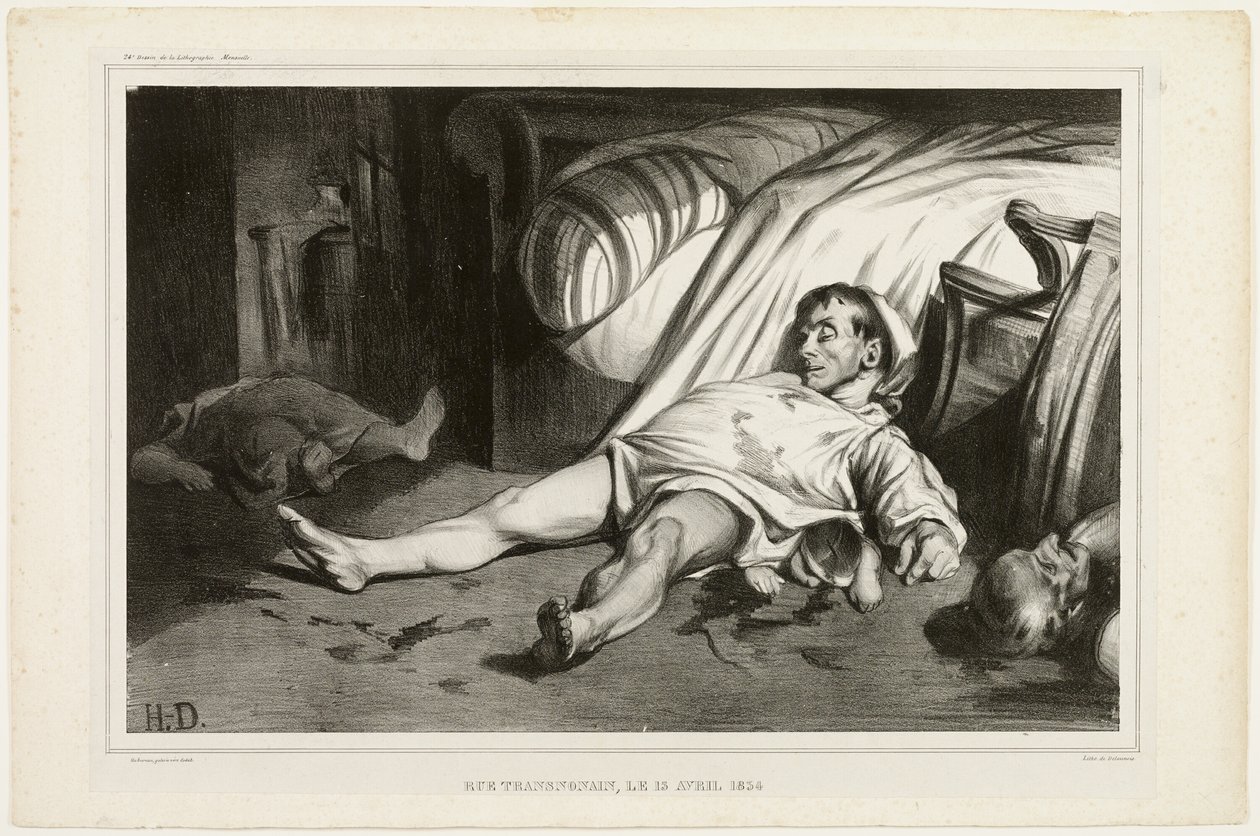 Rue Transnonain, am 15. April 1834, 2. Oktober 1834, Platte 24 aus L’Association mensuelle von Honoré Victorin Daumier