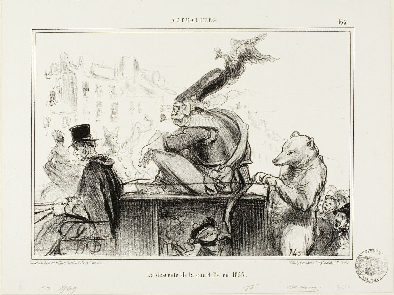 Der Abstieg der Courtille im Jahr 1855, Platte 165 aus Actualités von Honoré Victorin Daumier